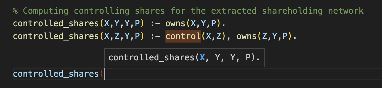code completion