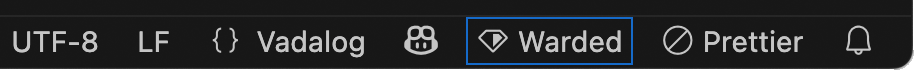 Fragment selector in Visual Studio Code status bar