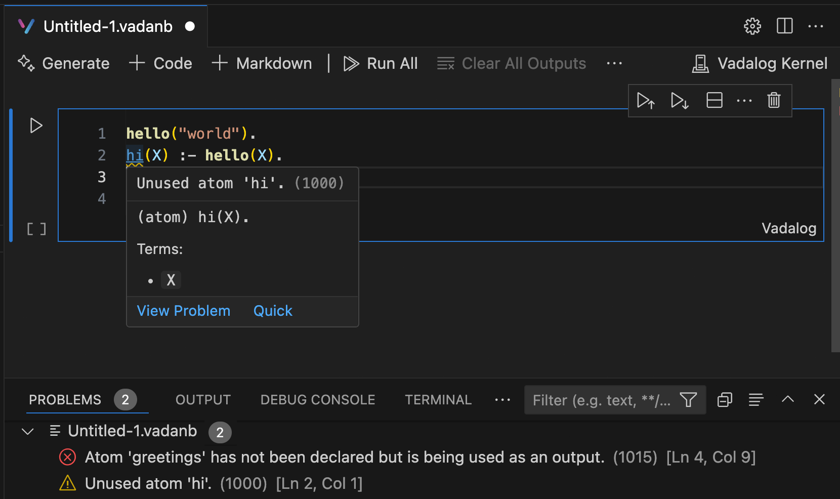 notebook intellisense